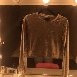 A velvet crop top